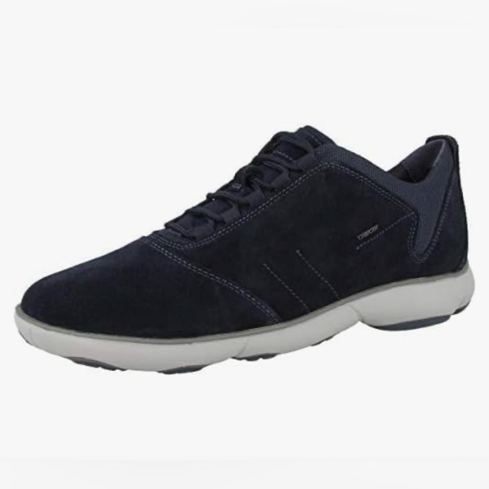 Geox U NEBULA C Respira Inner Breathing System Navy Blue Lace Up Casual Sneakers